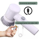 PowerClean Pro™ – Escova Elétrica de Limpeza Sem Fio 5 em 1