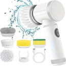 PowerClean Pro™ – Escova Elétrica de Limpeza Sem Fio 5 em 1
